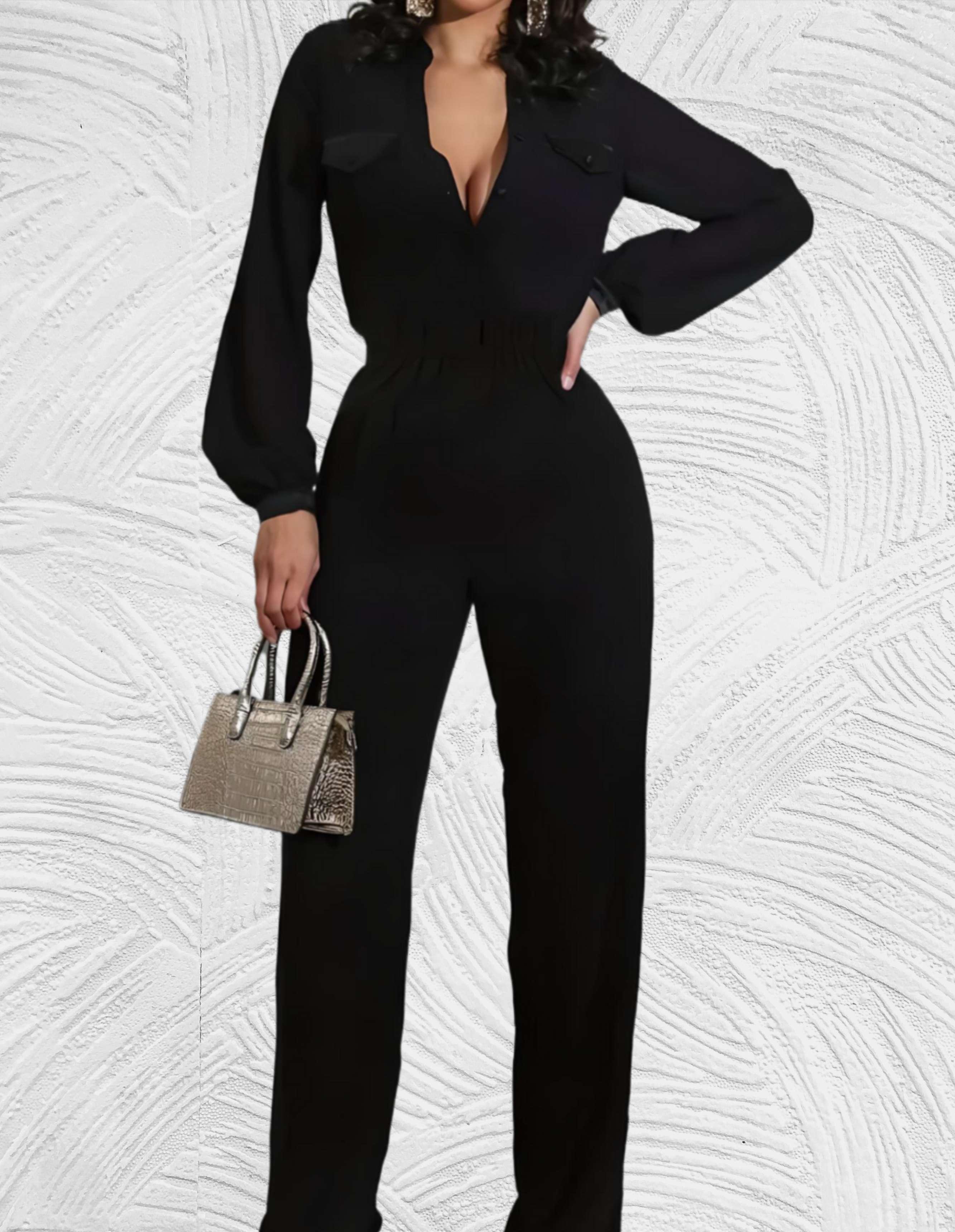 Ember® Isla Jumpsuit – Diepe V-Hals