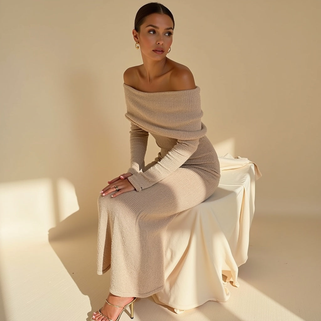 Ember® Evie Dress – Bouclé Jurk