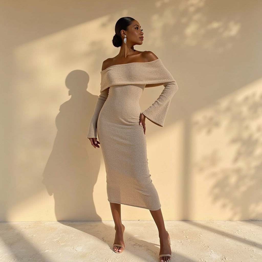 Ember® Evie Dress – Bouclé Jurk